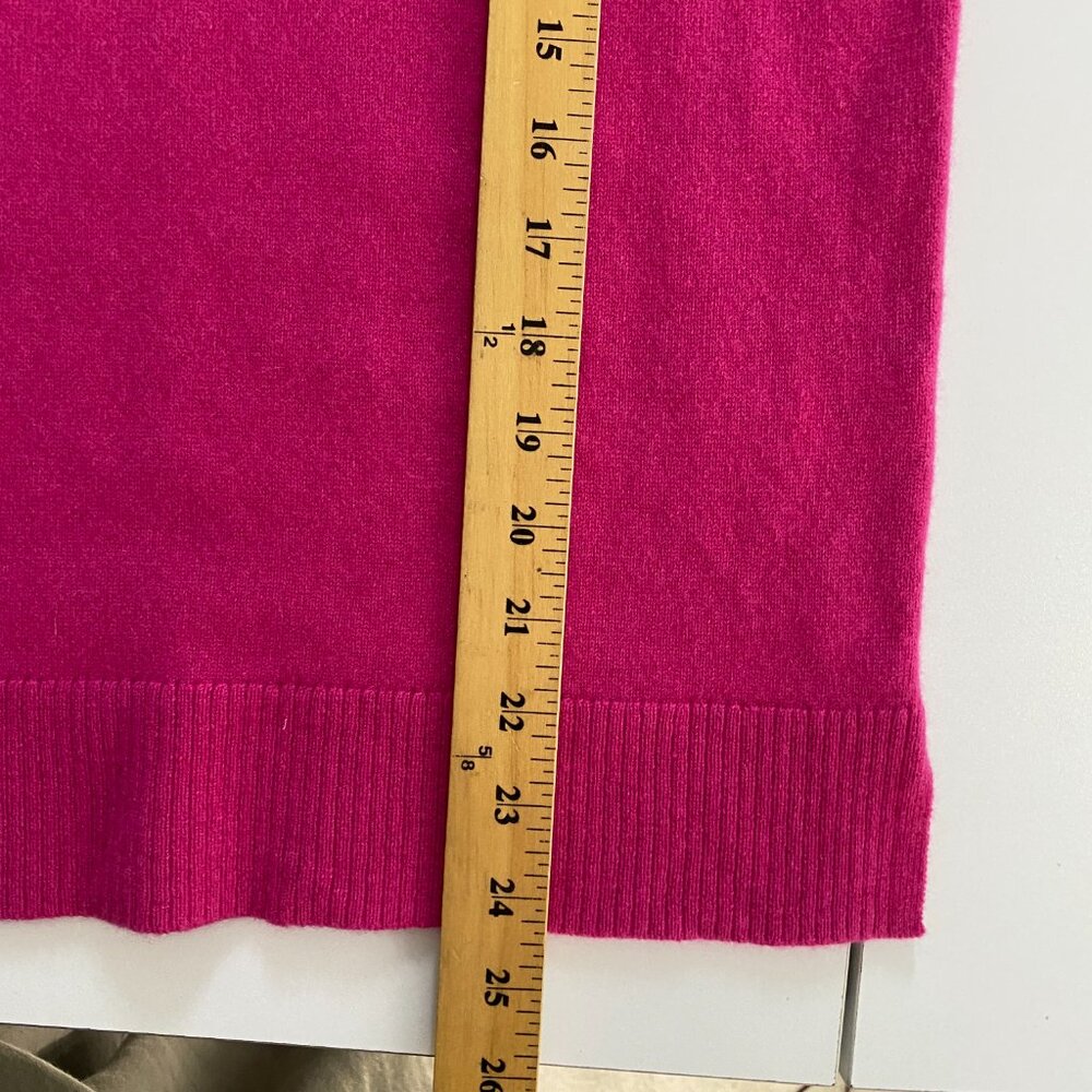 Nine West 100% Cashmere V Neck Sweater Womens Medium Pink Pullover - Picture 7 of 8